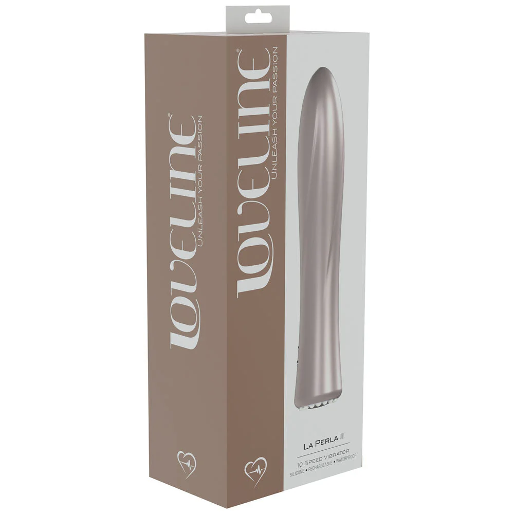 LOVELINE La Perla II - Pink - Pearlescent Pink 19.2 cm USB Rechargeable Vibrator - Image 3