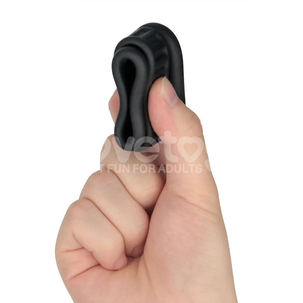 Pinnacle Pro Twin Grip Enhancer - Black Cock & Balls Ring - Image 5