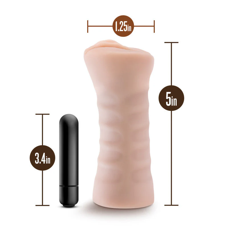 M for Men - Rain - Flesh Vibrating Vagina Stroker - Image 7