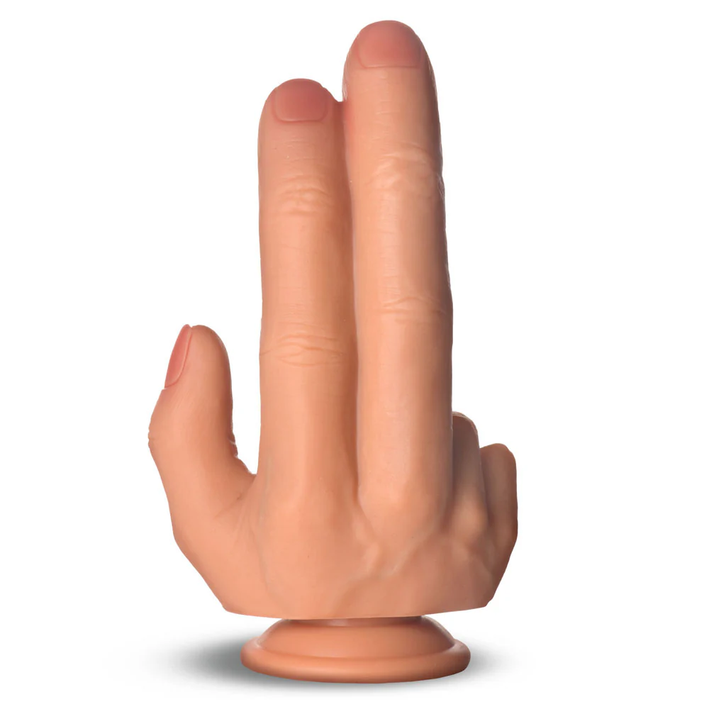 Master Series The Shocker - Flesh 20.8 cm Finger Dildo - Image 7
