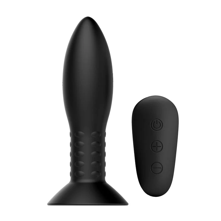 MR PLAY Rotation Beads Anal Plug - Black USB Rechargeable Beaded Butt Plug with Wireless Remote - Image 3