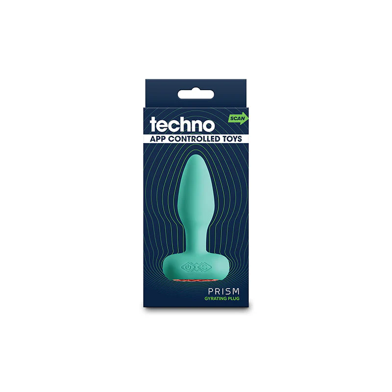 Techno - Prism - Teal 10.9 cm USB Rechargeable Butt Plug with App Control - Image 5