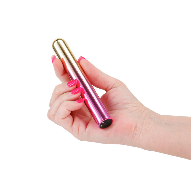 Chroma Sunrise - Large - Metallic Pink/Gold 13.8 cm USB Rechargeable Vibrator - Image 2