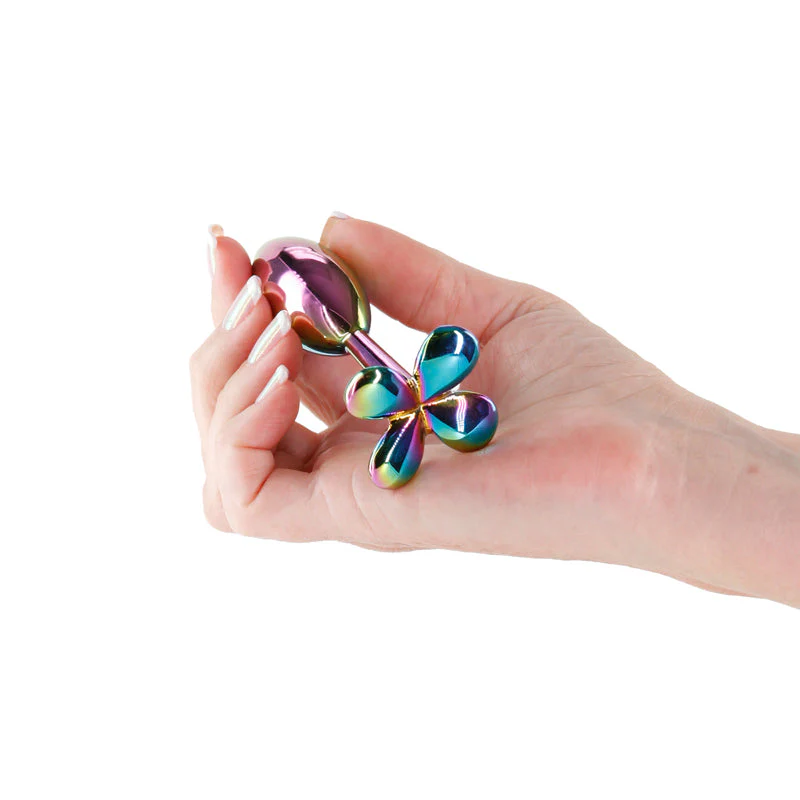 Rear Assets Clover - Multicolour - Multicoloured 9.2 cm Metallic Butt Plug - Image 2