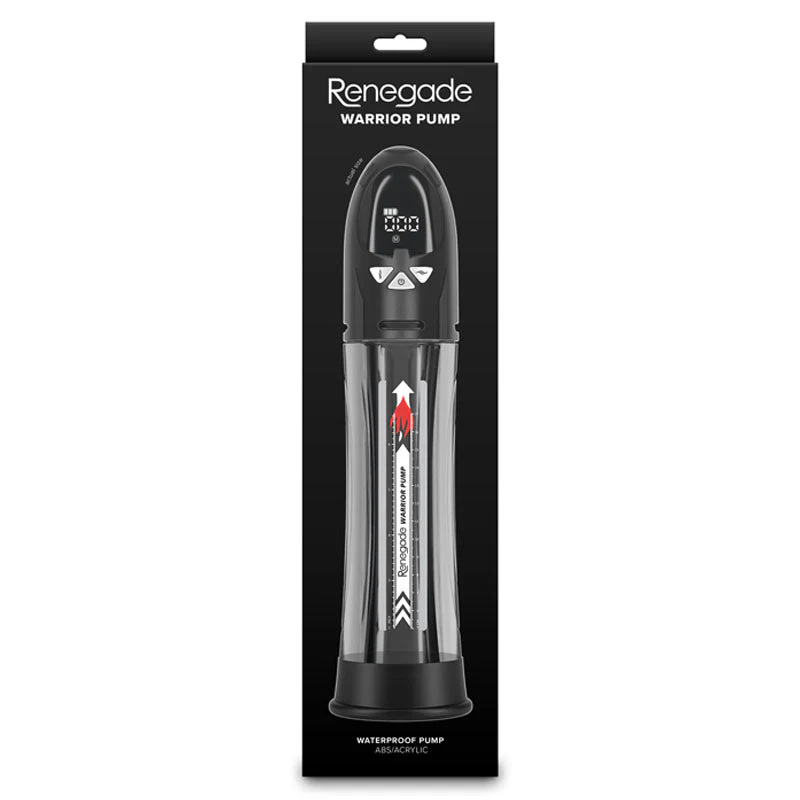 Renegade Warrior Pump - Black - Black/Clear Waterproof Automatic Penis Pump - Image 4