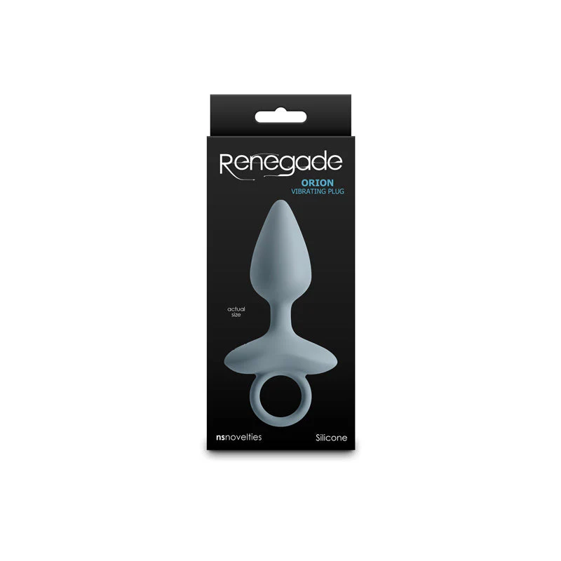 Renegade Orion - Grey - Grey 13 cm USB Rechargeable Vibrating Butt Plug - Image 4