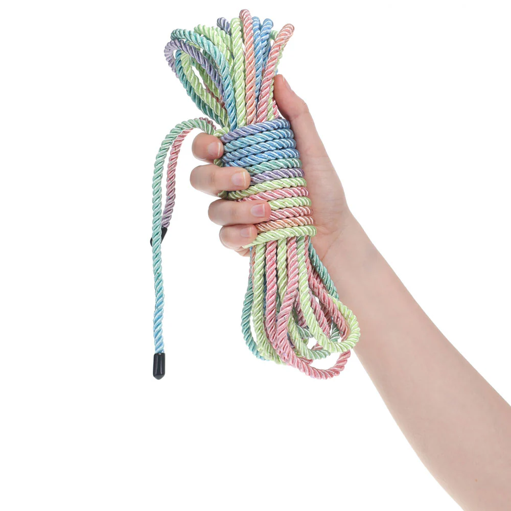 OUCH! Bondage Rope - 10 M - Multicolour 1 - Multicoloured Nylon Bondage Rope - 10 metre Length - Image 3