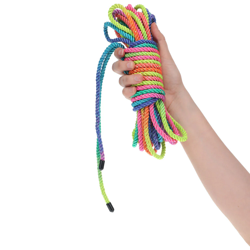 OUCH! Bondage Rope - 10 M - Multicolour 2 - Multicoloured Nylon Bondage Rope - 10 metre Length - Image 4