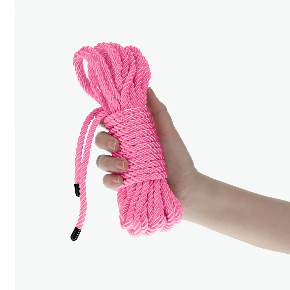 OUCH! Bondage Rope - 10 M - Pink - Pink Nylon Bondage Rope - 10 metre Length - Image 4