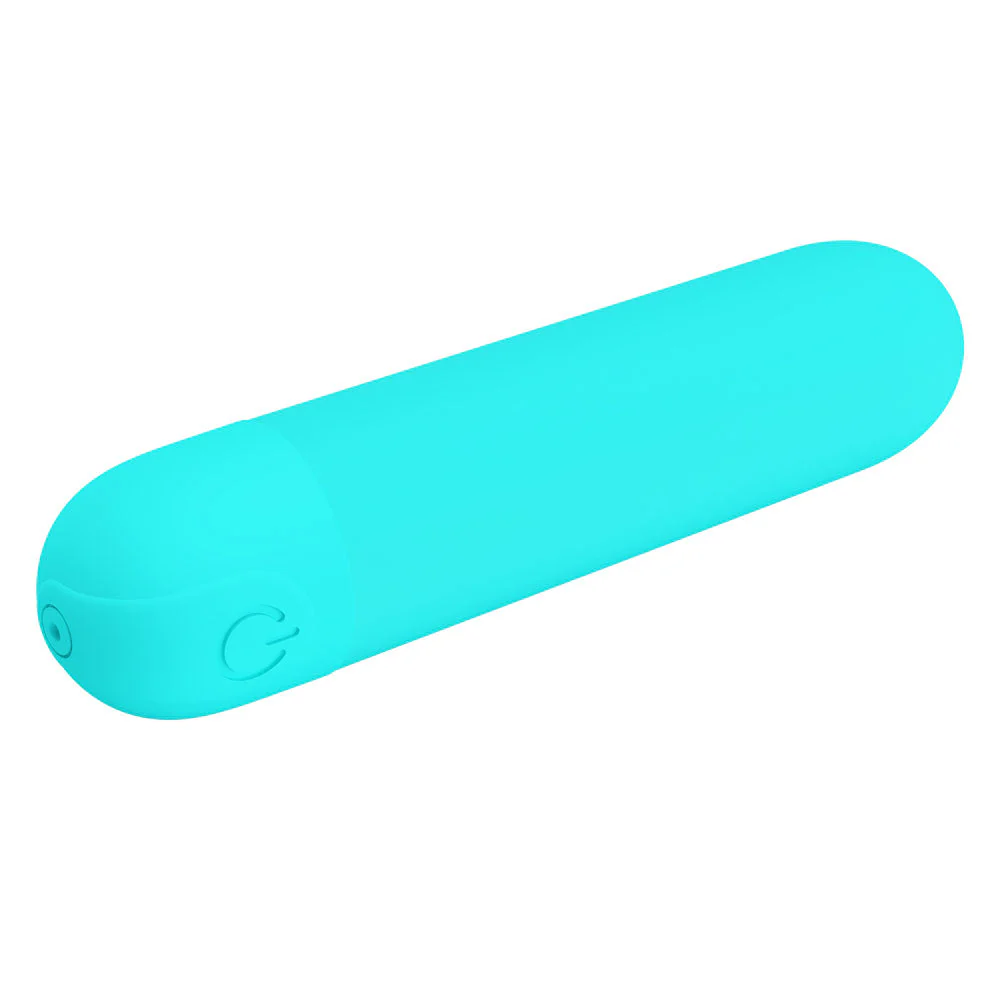 Party Up HARRY Mini Bullet - Teal - Teal 8 cm USB Rechargeable Bullet - Image 4