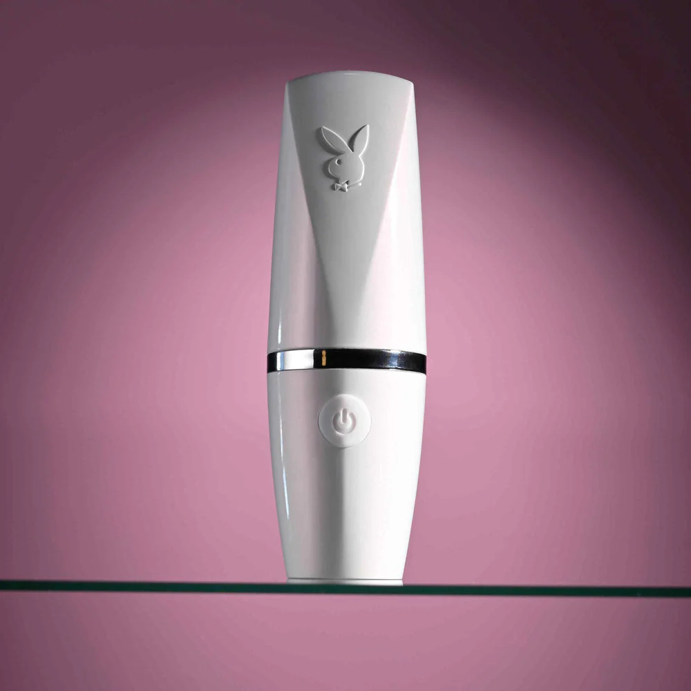 Playboy Pleasure GETAWAY - White/Purple 14.2 cm USB Rechargeable Tapping Stimulator - Image 7