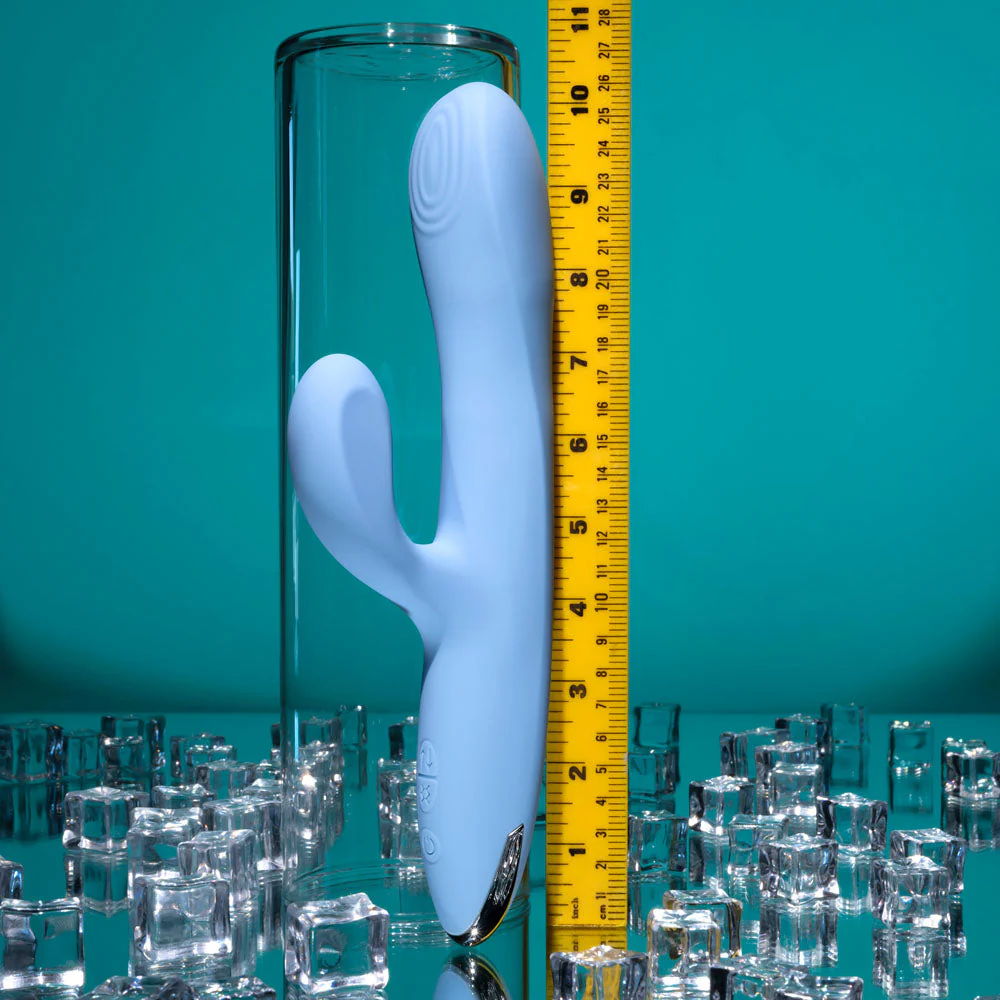 Playboy Pleasure UP AND AWAY - Blue 26.7 cm USB Rechargeable Rabbit Vibrator - Image 8