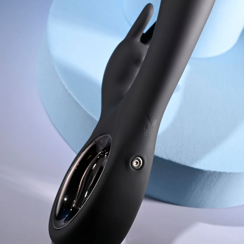 Playboy Pleasure LATE NIGHT BUNNY - Black 20 cm USB Rechargeable Rabbit Vibrator - Image 7