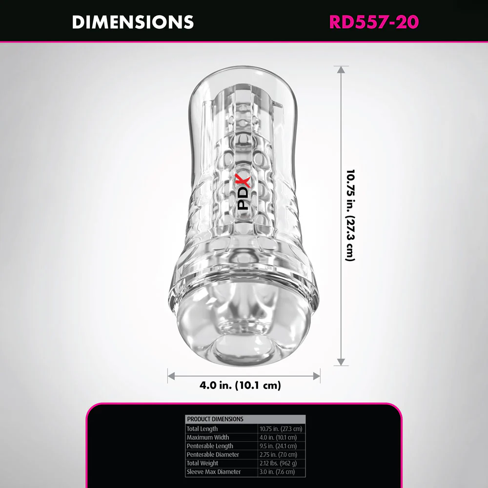 PDX Elite ViewTube EZ-Grip Stroker - Clear Stroker - Image 6