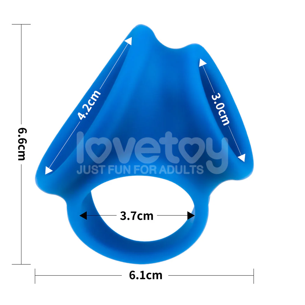 Pinnacle Pro Trio Grip Enhancer - Blue Cock & Balls Ring - Image 9