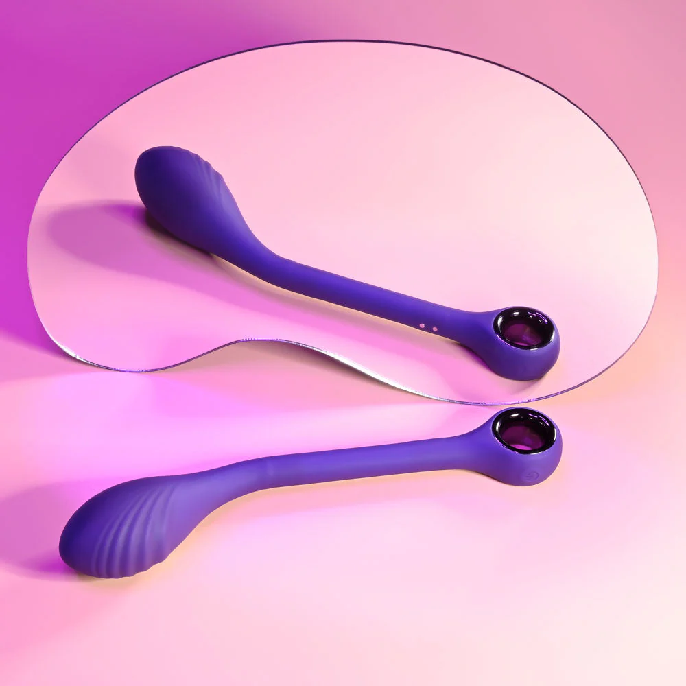 Playboy Pleasure SPOT ON - Purple 22.6 cm USB Rechargeable Poseable G-Spot Vibrator - Image 4