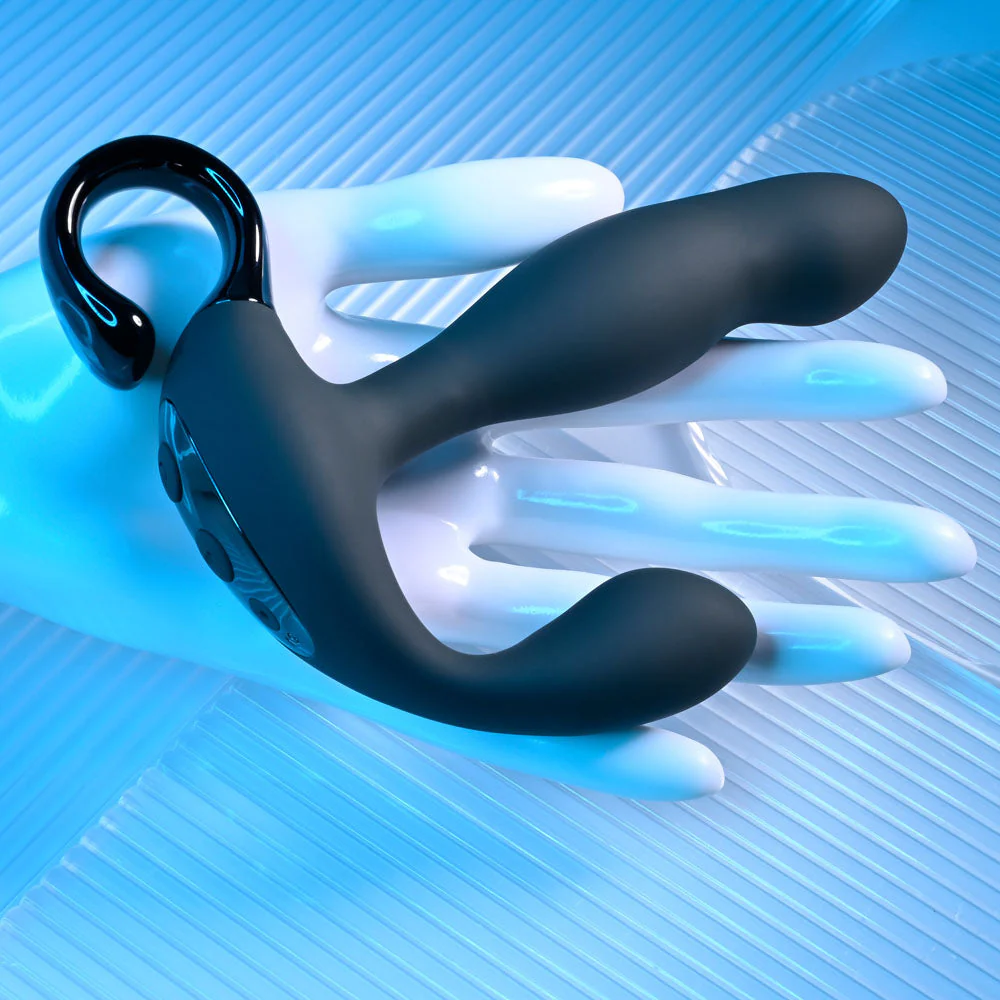 Playboy Pleasure COME HITHER - Black 13.2 cm USB Rechargeable Vibrating Prostate Massager with Wireless Remote Control - Image 5