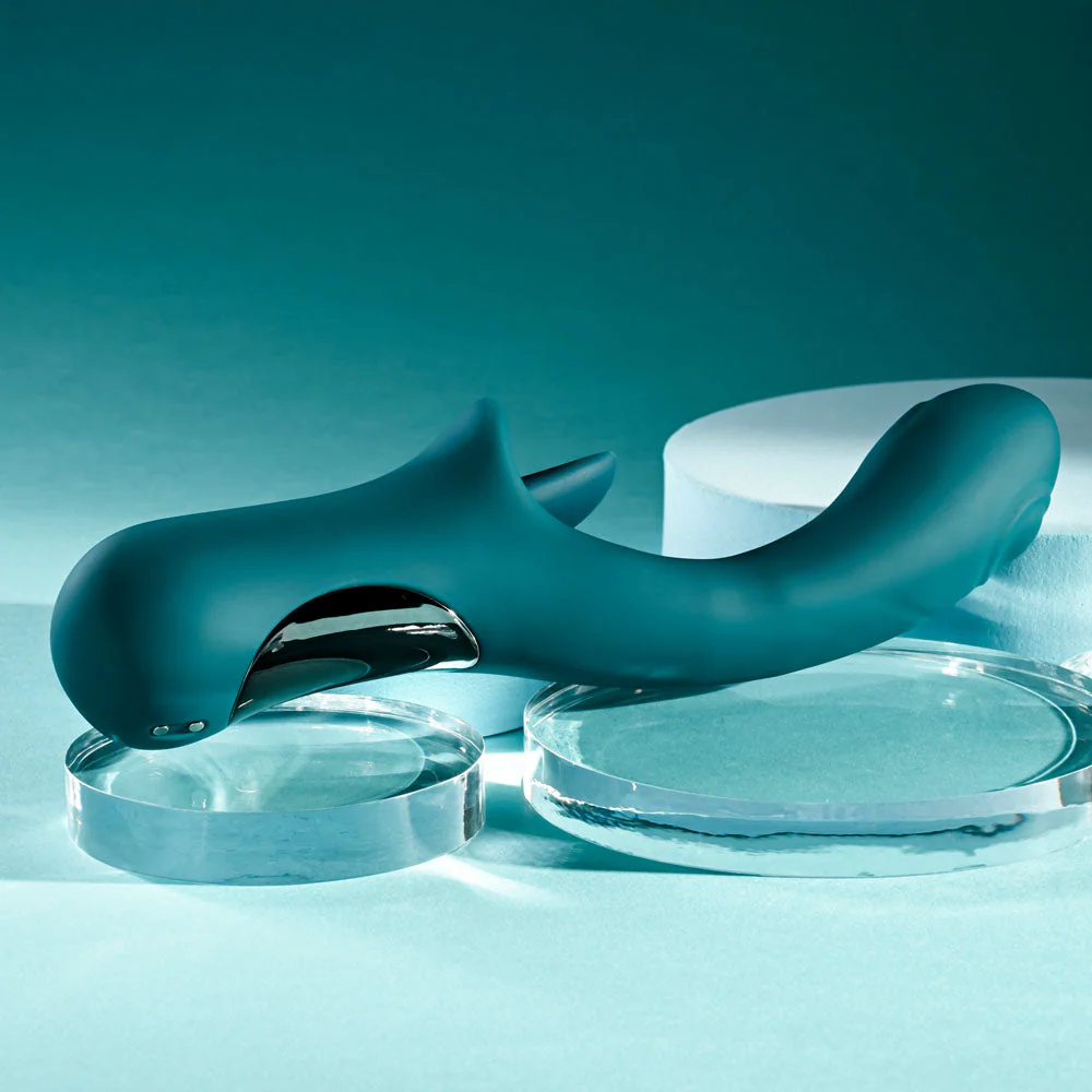 Playboy Pleasure HARMONY - Blue 22.9 cm USB Rechargeable Vibrator with Clitoral Flicker - Image 5