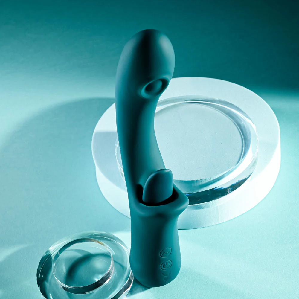 Playboy Pleasure HARMONY - Blue 22.9 cm USB Rechargeable Vibrator with Clitoral Flicker - Image 6