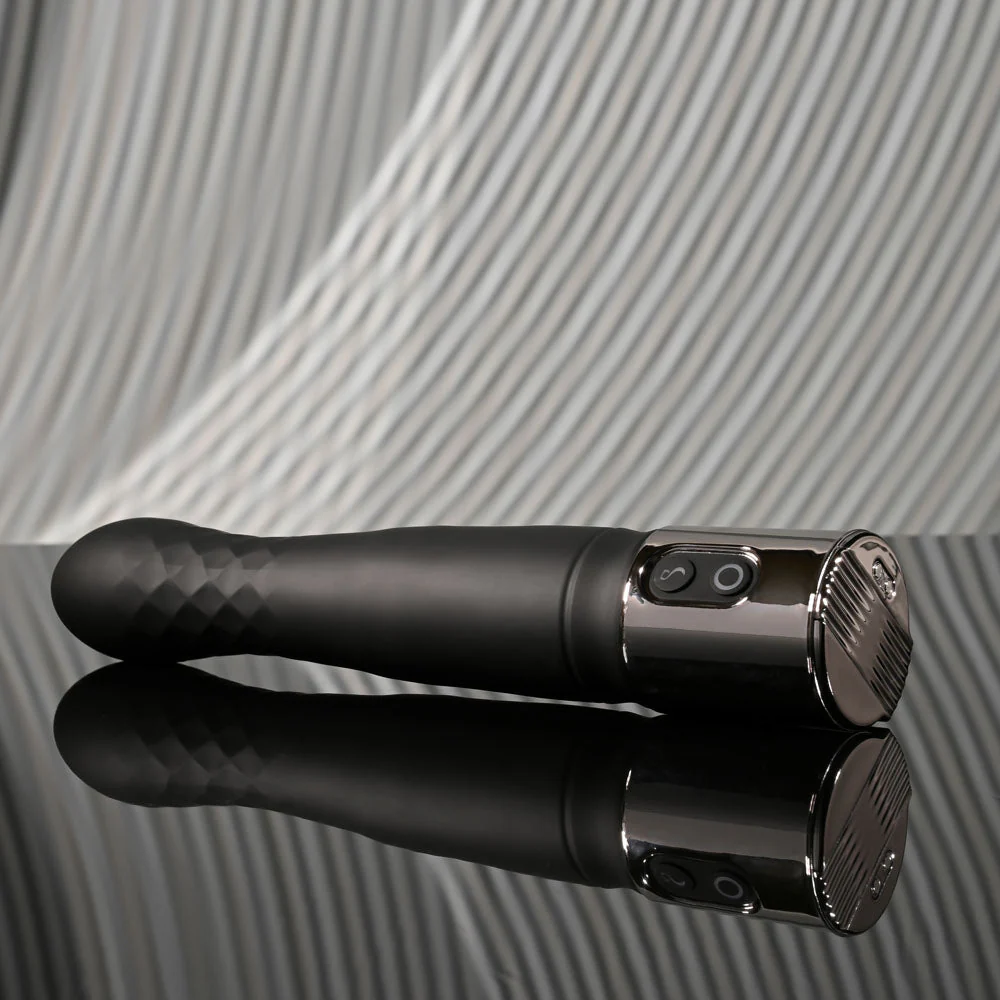 Playboy Pleasure PLEASURE ZONE - Black 21.4 cm Rechargeable Vibrator with USB Charging Dock - Image 6