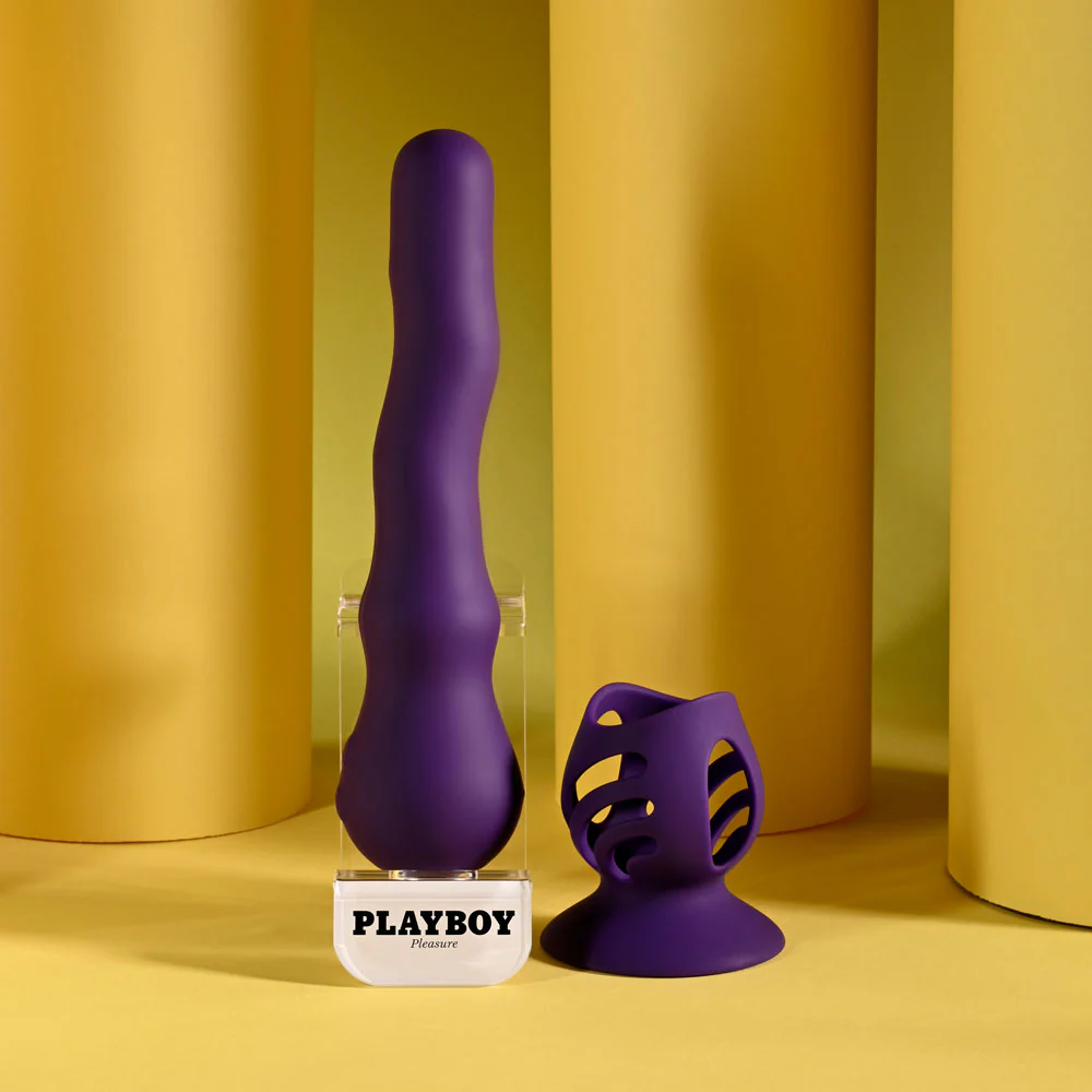 Playboy Pleasure WIGGLE IT - Purple 23.9 cm USB Rechargeable Wiggling Vibrator - Image 3