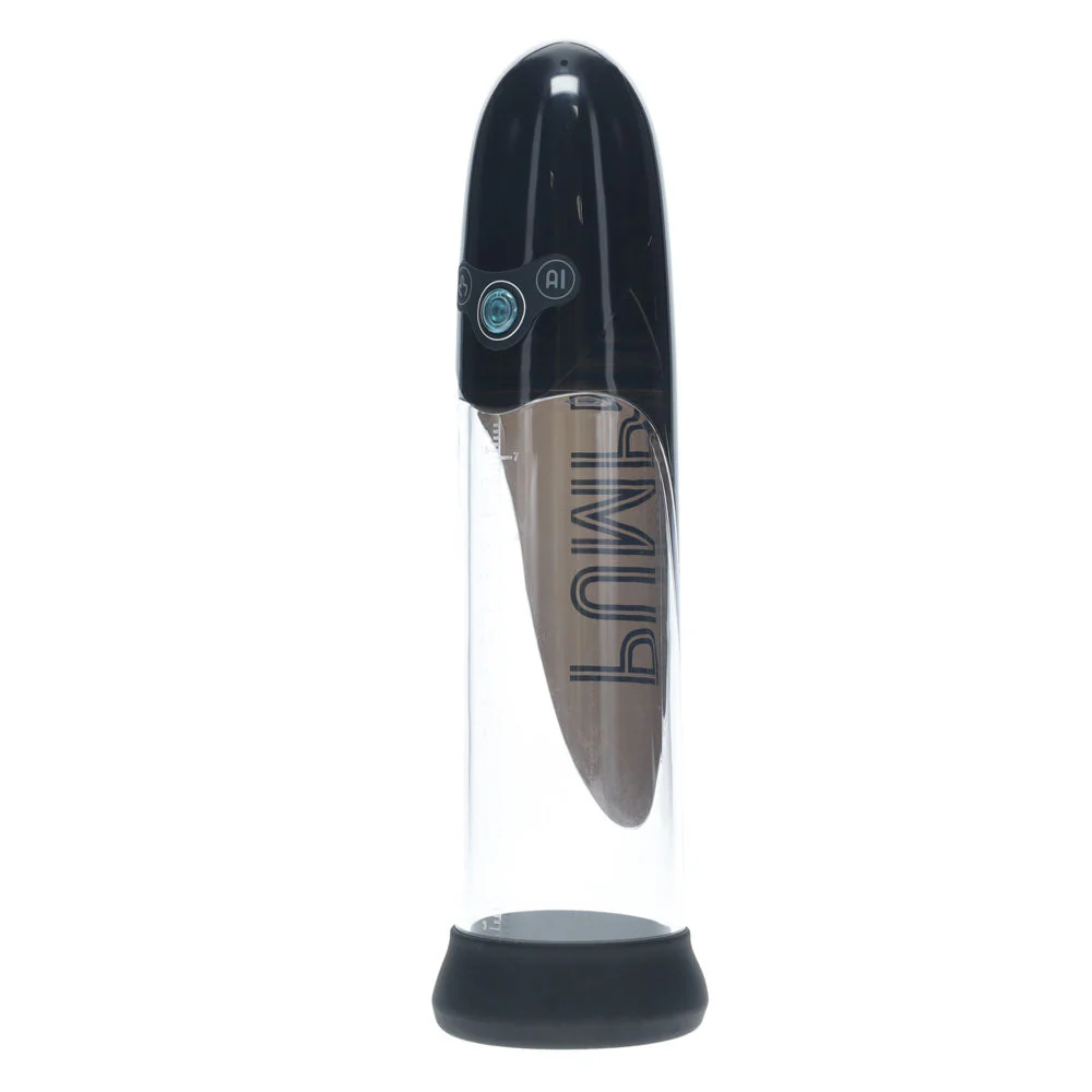 PUMPED Aqua-Pro Auto Pump - Black - Black/Clear USB Rechargeable AI-Enabled Submersible Auto Penis Pump - Image 3