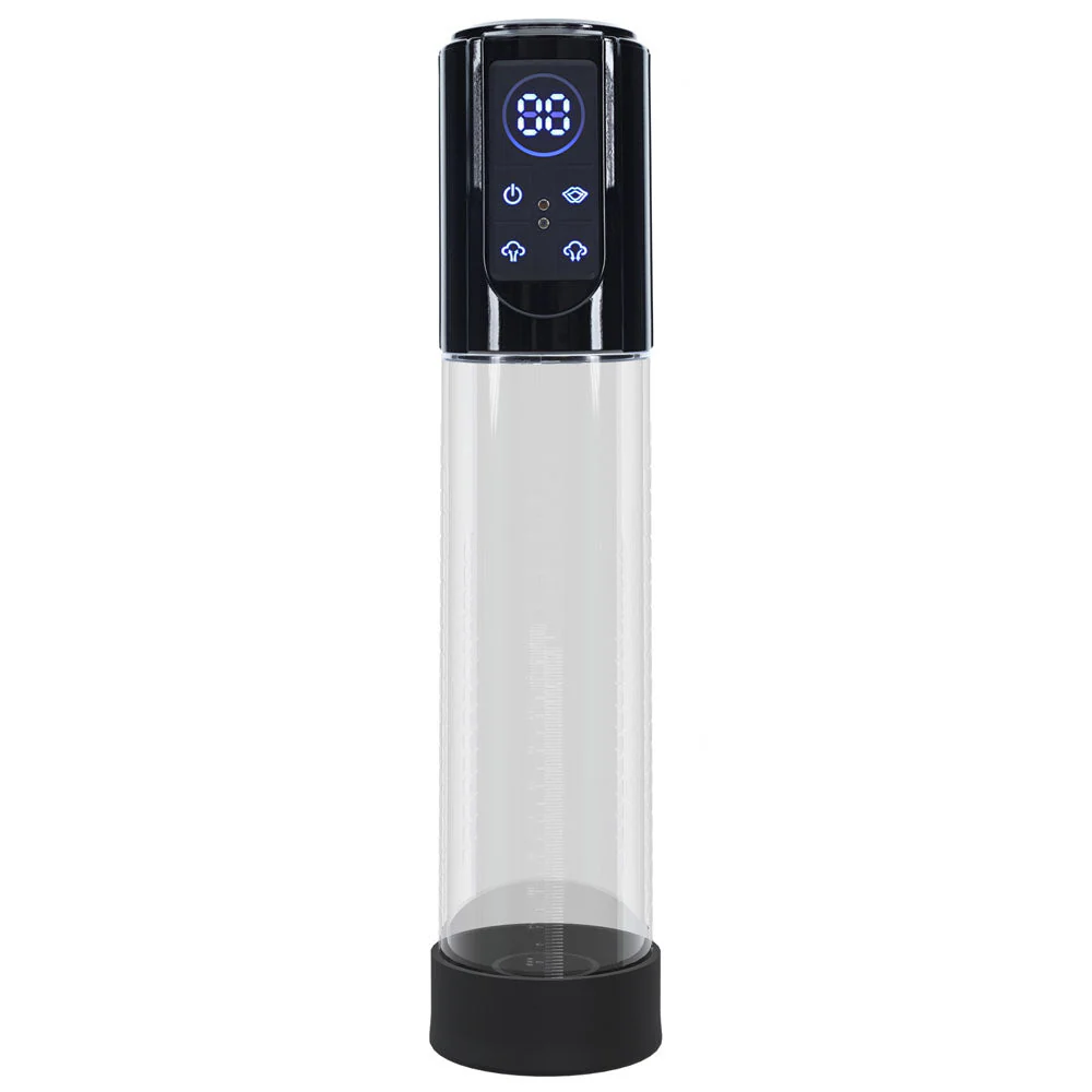 PUMPED MegaLift Automatic Penis Pump - Black - Black/Clear USB Rechargeable Auto Penis Pump - Image 2