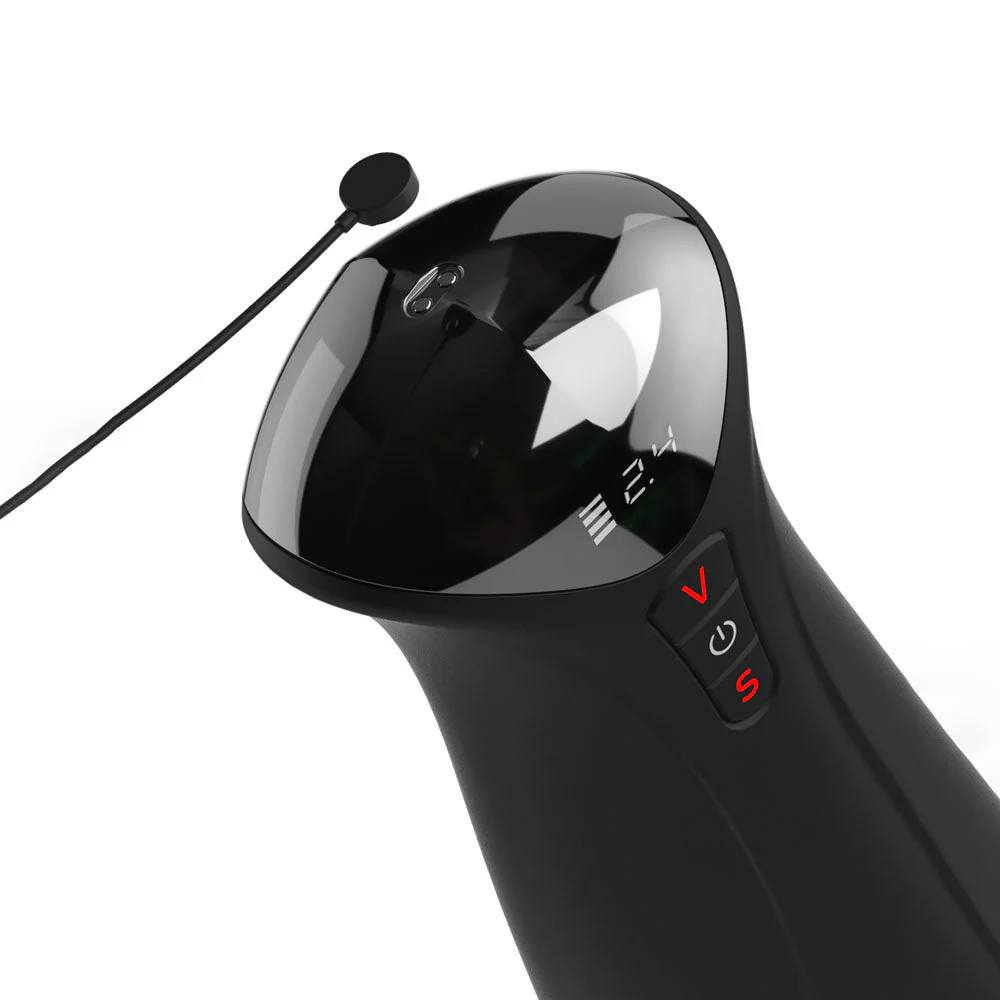 PDX Elite Fap-O-Matic Pro XL - White/Red - White USB Rechargeable Auto Stroker - Image 3