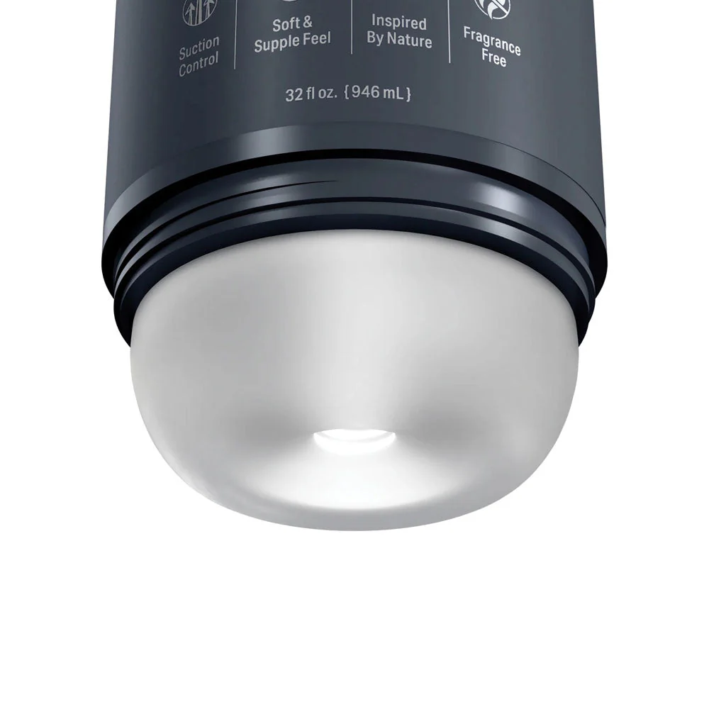PDX Plus Shower Therapy - Deep Cream - Frosted - Clear Discreet Stroker with Suction Base - Image 6