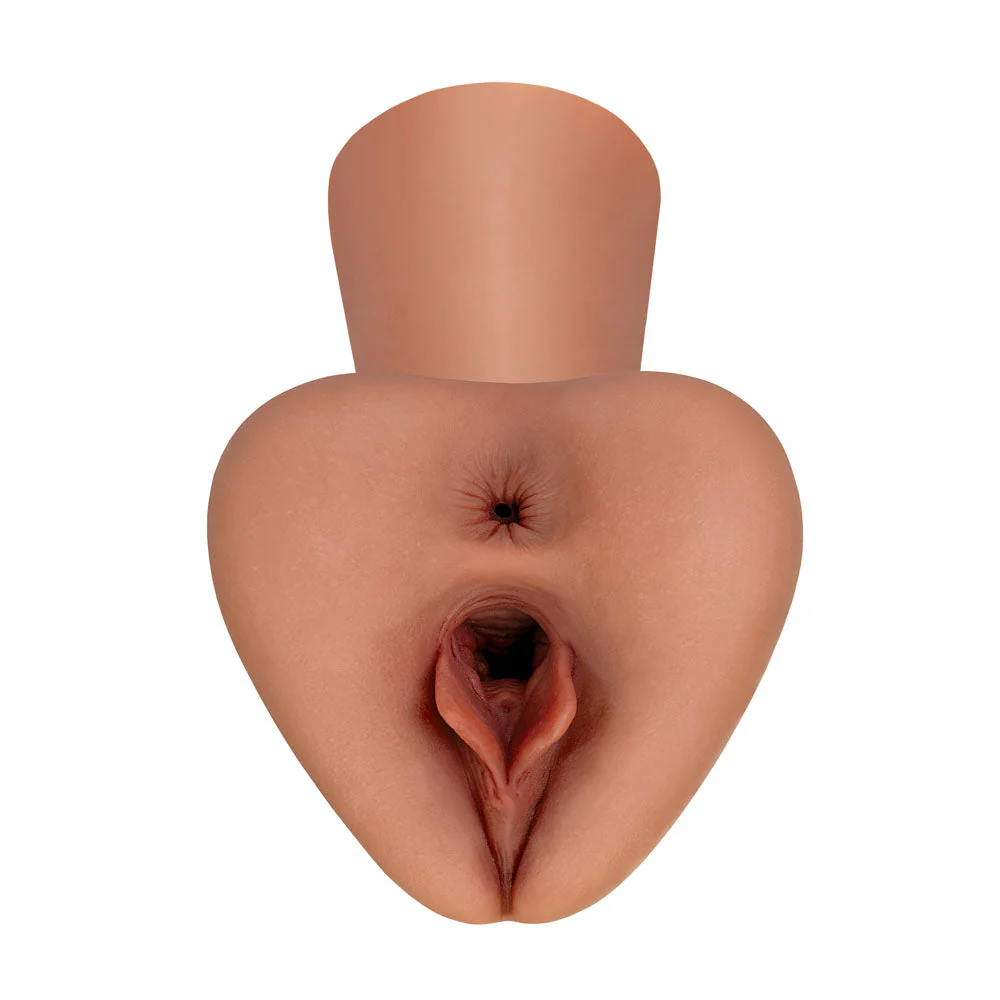 PDX Plus Pick Your Pleasure Stroker XL - Brown - Brown Vagina Stroker - Image 2