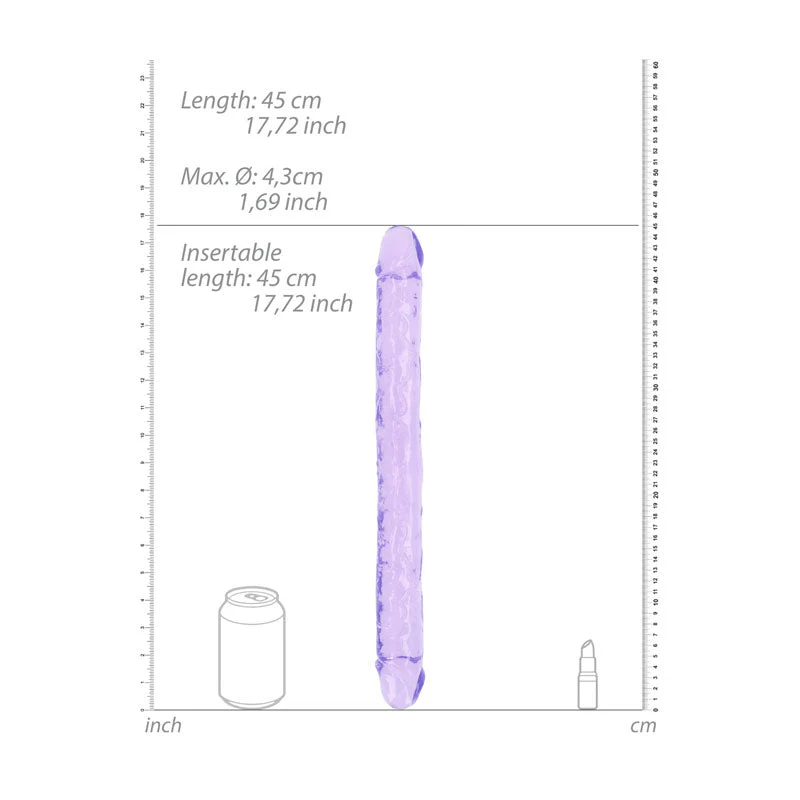 REALROCK 45 cm Double Dong - Purple - Purple 45 cm (18'') Double Dong - Image 4