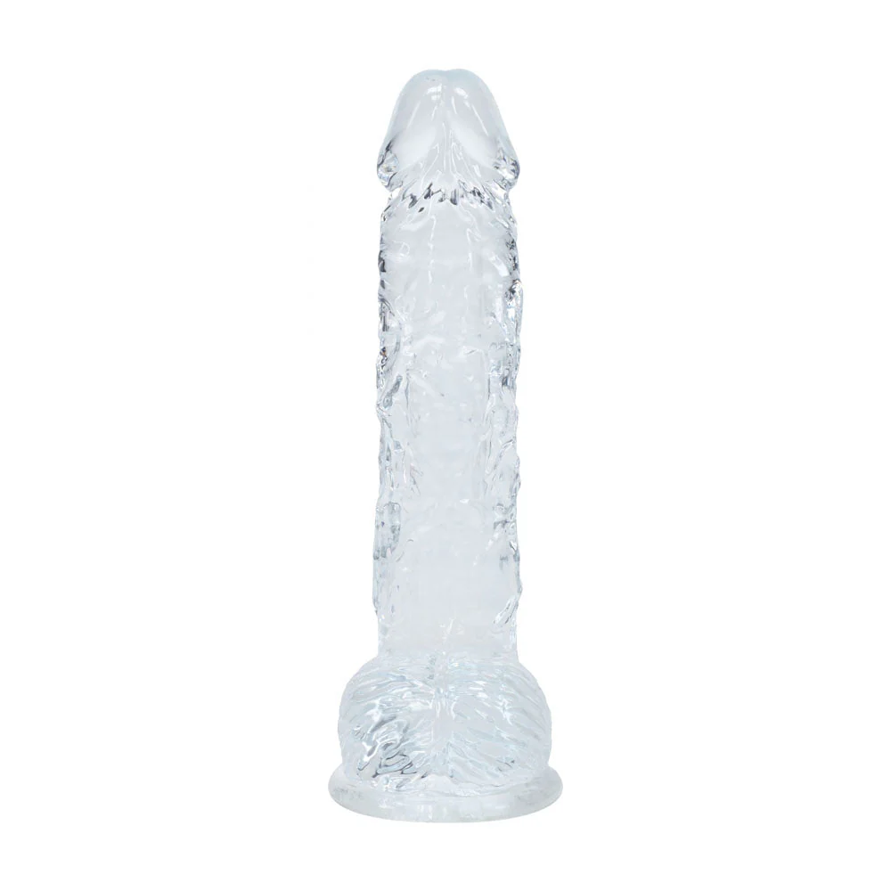 REALROCK 5'' Crystal Clear Dildo with Balls - Clear - Clear 14.7 cm Dong - Image 4