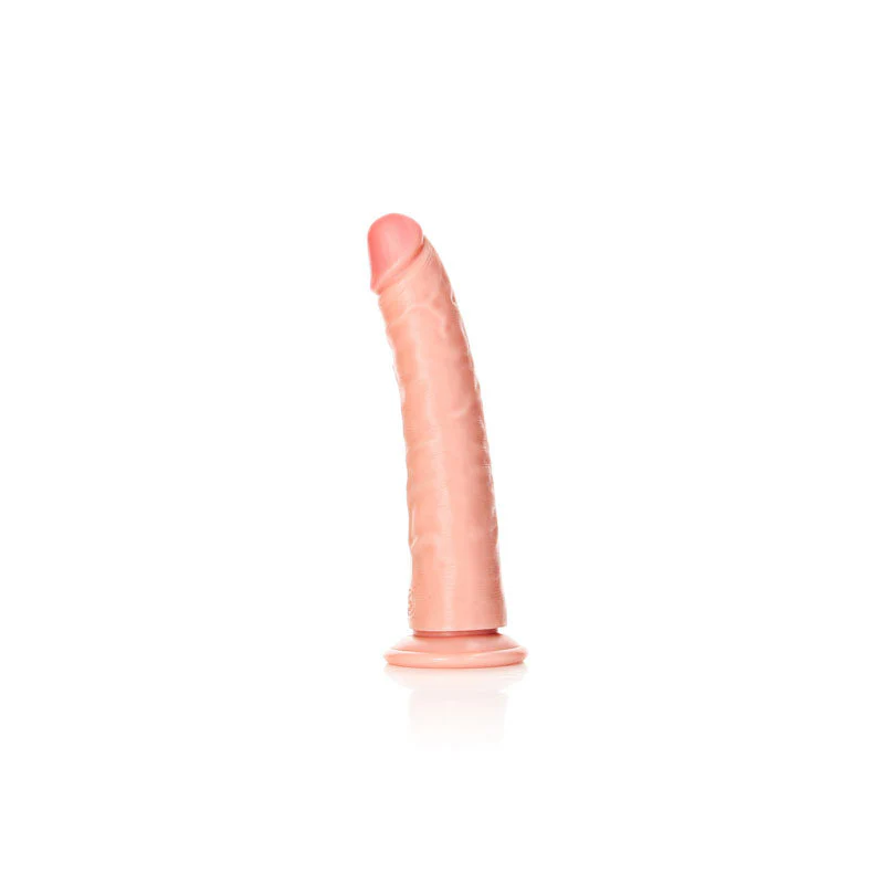 REALROCK Realistic Slim Dildo with Suction Cup - 18cm - Flesh 18 cm (7'') Dong - Image 3