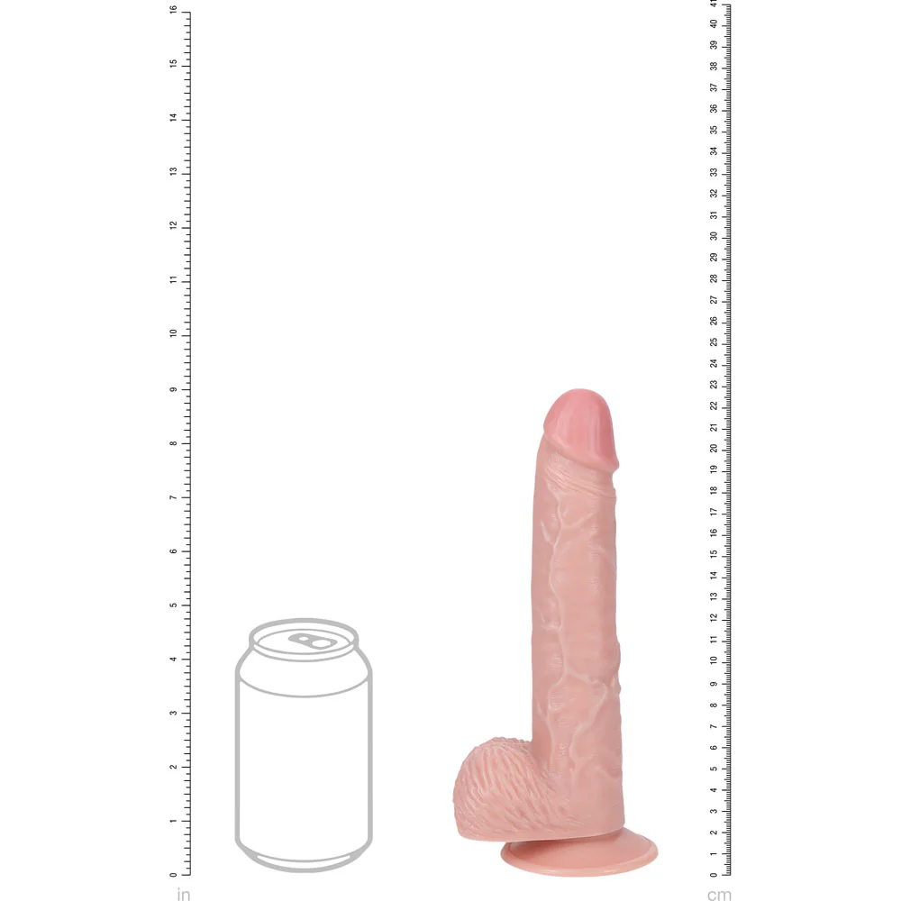 RealRock Ultra Realistic Skin Vibrating 9" with Balls Dildo - Image 10