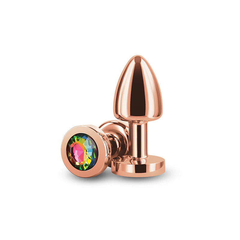 Rear Assets Petite - Rose Gold with Rainbow Gem - Image 3
