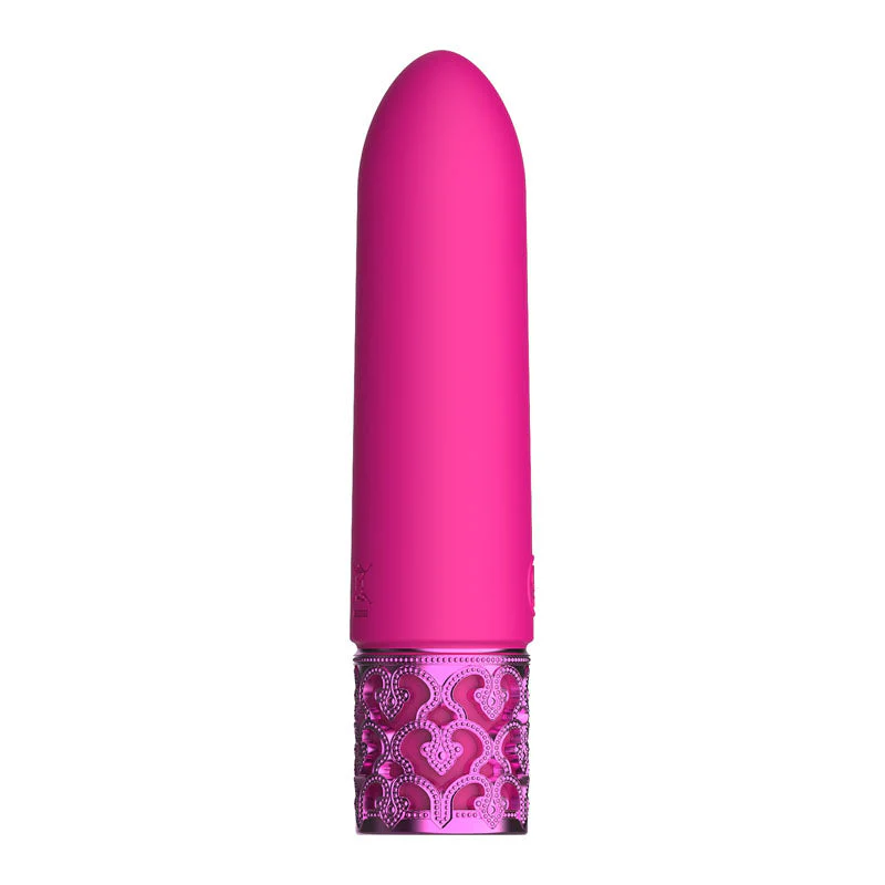 ROYAL GEMS Imperial - Silicone Rechargeable Bullet - Pink 10 cm USB Rechargeable Bullet - Image 4
