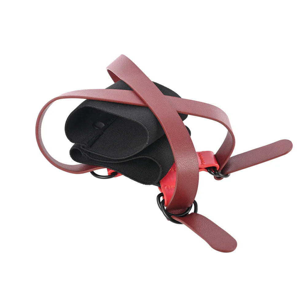 S&M Exs & Ohs Cross Cuffs - Red/Black Restraints - Image 7