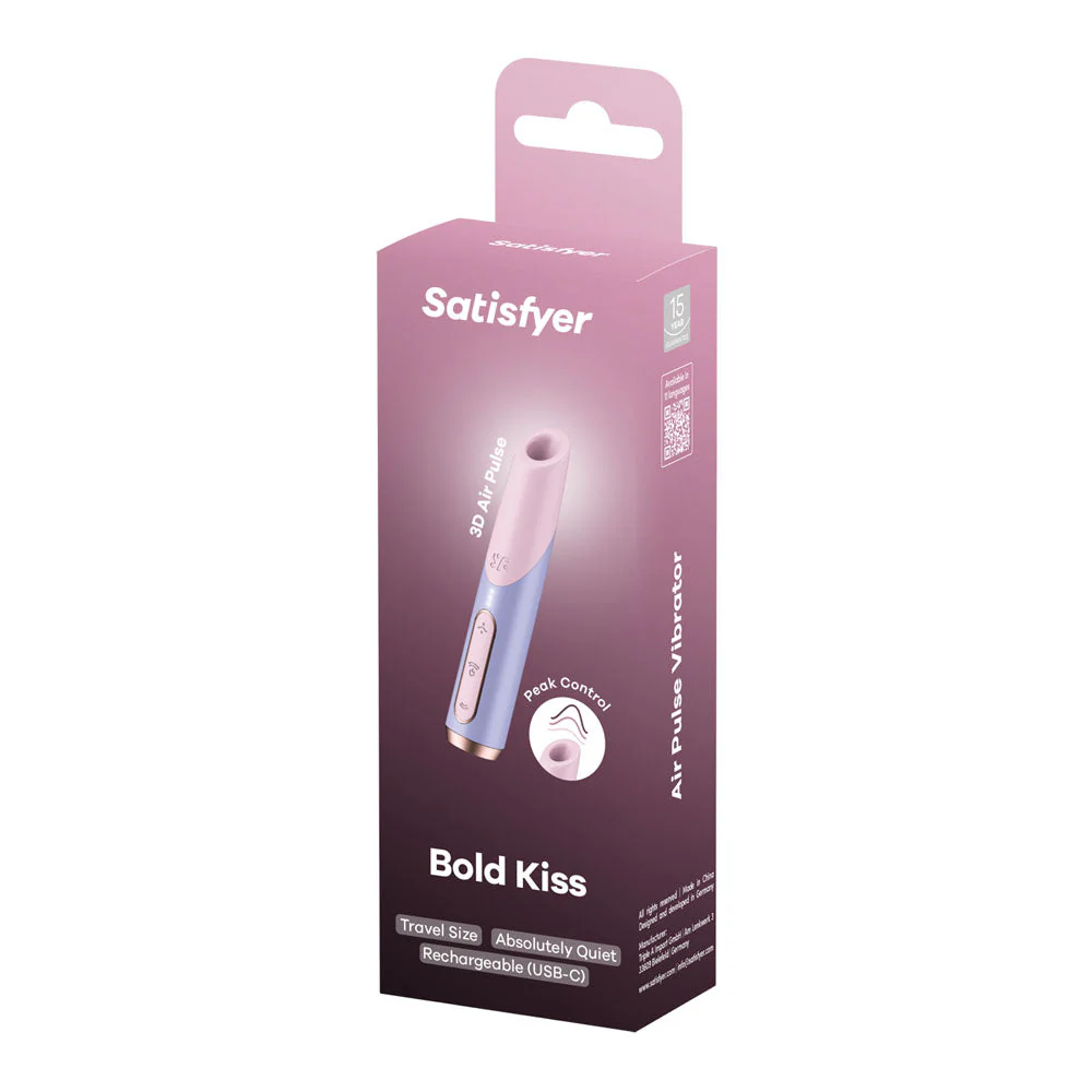 Satisfyer Bold Kiss - Purple USB Rechargeable Air Pulse Stimulator - Image 9