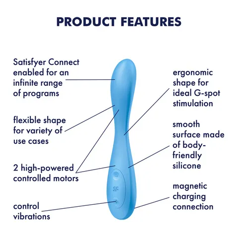 Satisfyer G-Spot Flex 4 Vibrator Blue App Control - Image 2