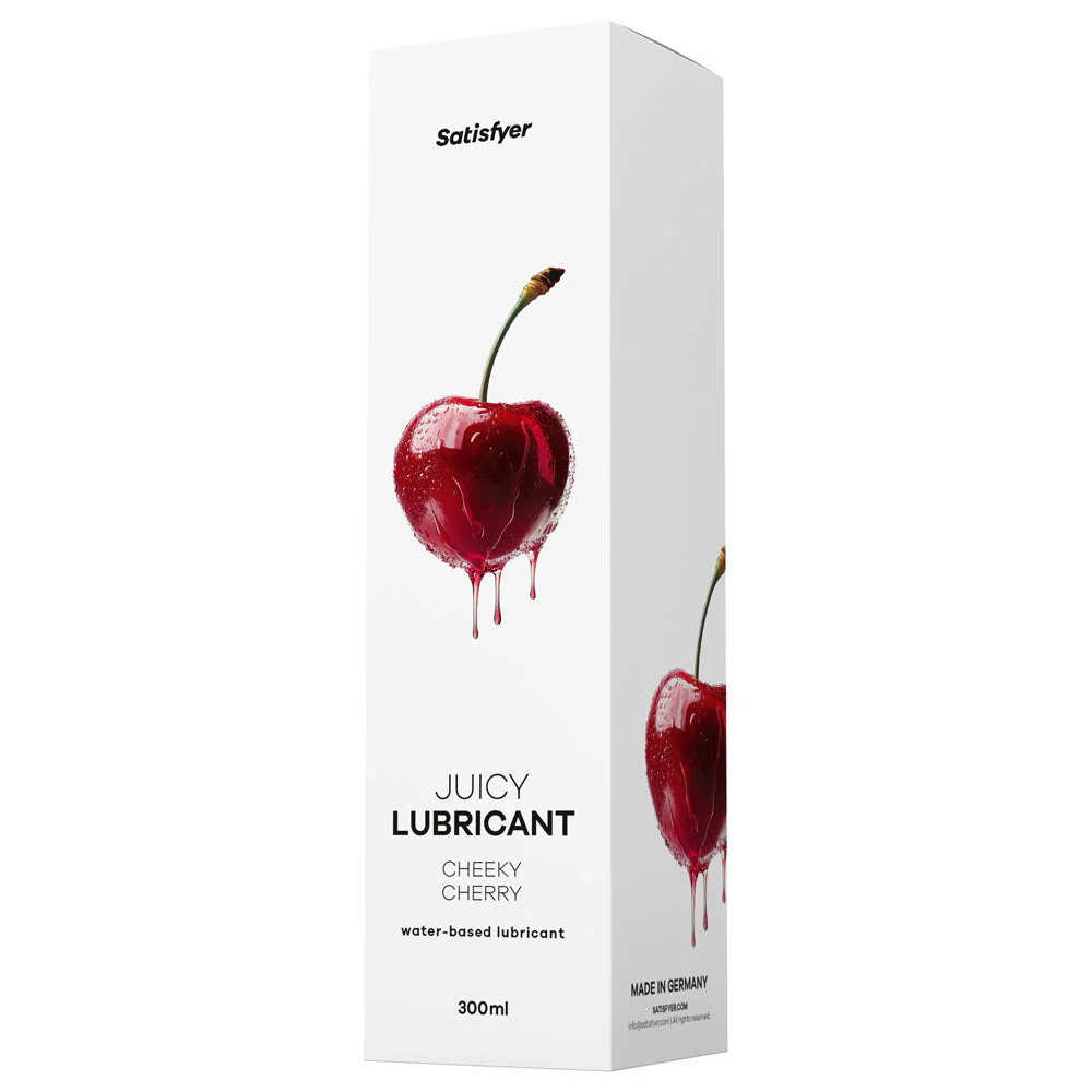 Satisfyer Juicy Lubricant 300 ml Cheeky Cherry - Cherry Scented Water Based Lubricant - 300 ml Bottle - Image 2