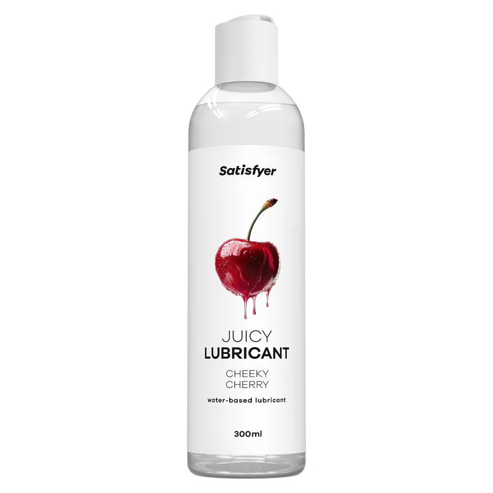 Satisfyer Juicy Lubricant 300 ml Cheeky Cherry - Cherry Scented Water Based Lubricant - 300 ml Bottle - Image 3