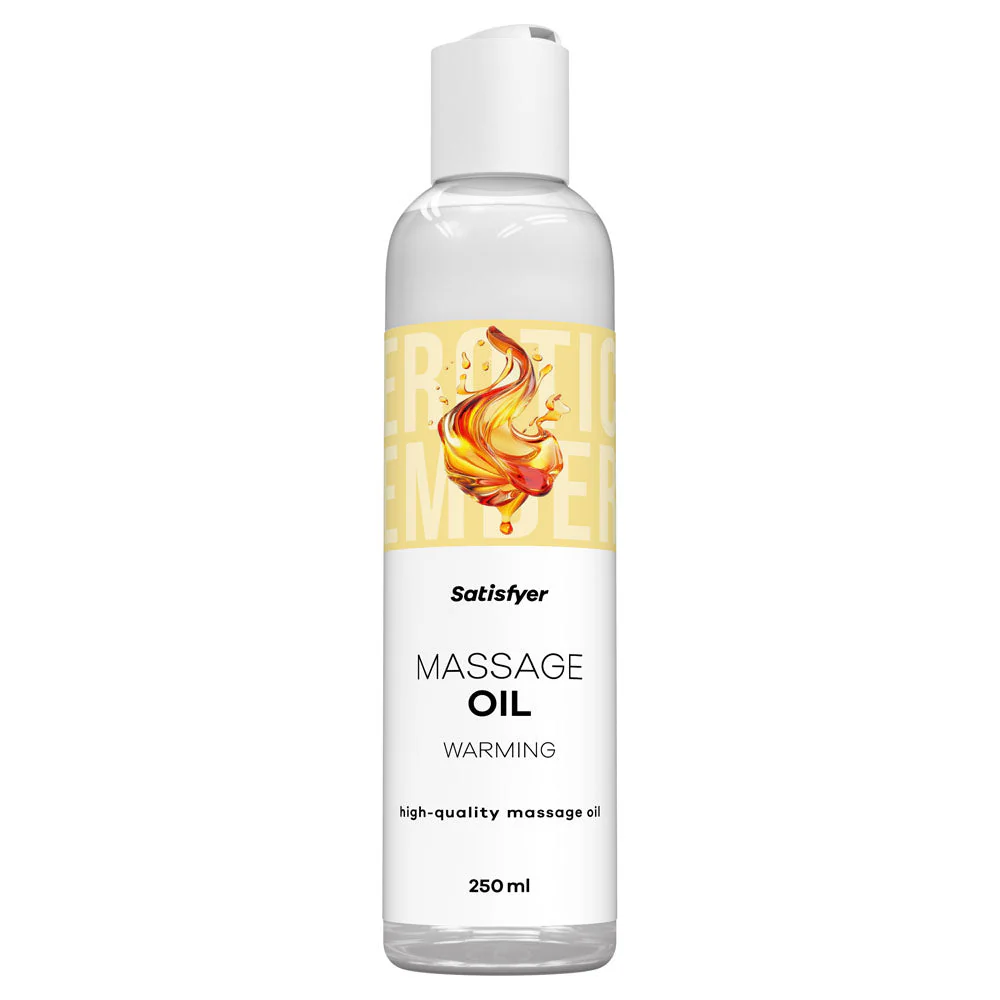 Satisfyer Massage Oil 250 ml Warming - Unscented Warming Massage Oil - 250 ml Bottle - Image 3