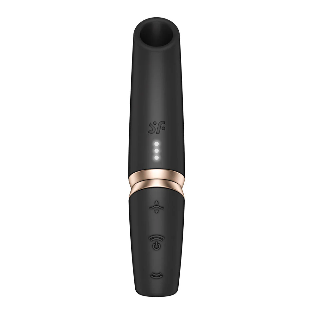 Satisfyer Perfect Kiss - Black USB Rechargeable Air Pulse Stimulator - Image 5
