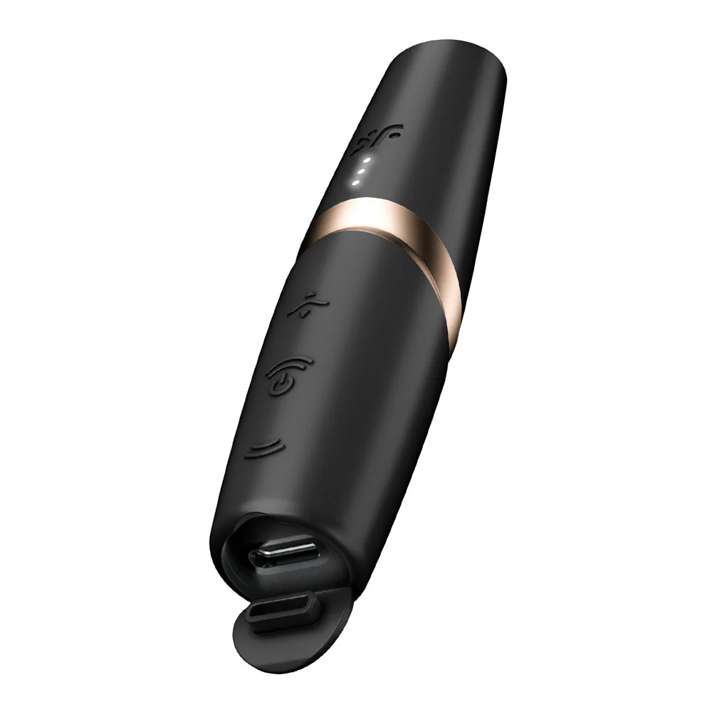 Satisfyer Perfect Kiss - Black USB Rechargeable Air Pulse Stimulator - Image 8