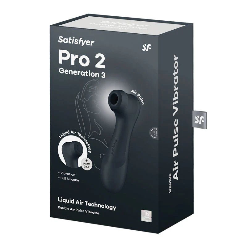 Satisfyer Pro 2 Generation 3 - Dark Grey - Dark Grey Touch-Free USB-Rechargeable Clitoral Stimulator - Image 7