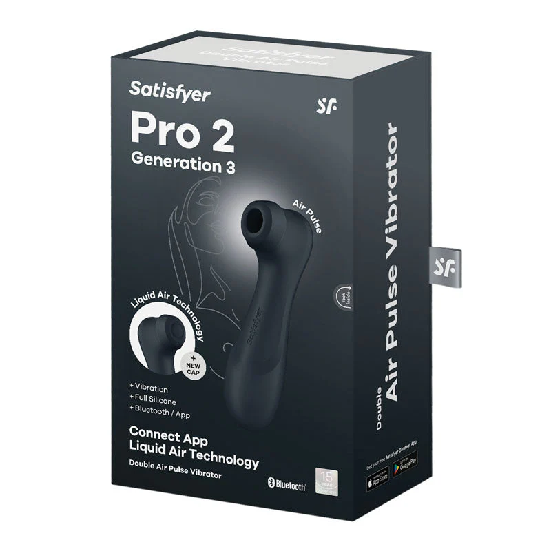 Satisfyer Pro 2 Generation 3 with App Control - Dark Grey - Dark Grey Touch-Free USB-Rechargeable Clitoral Stimulator - Image 7