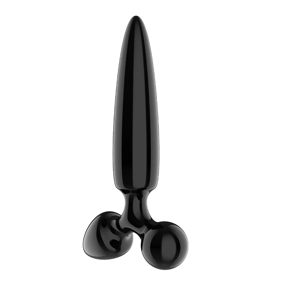 Satisfyer Triple Crystal 1 - Black - Black Glass 3-in-1 Butt Plug - Image 4