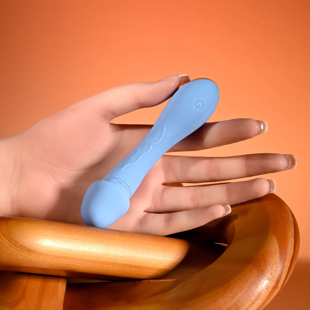 Selopa DAINTY DICK - Baby Blue 11.9 cm USB Rechargeable Mini Vibrator - Image 3