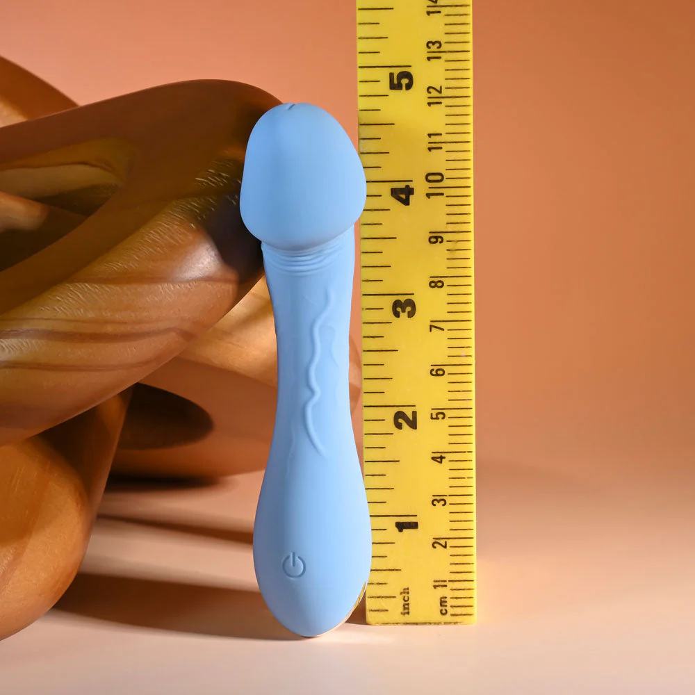 Selopa DAINTY DICK - Baby Blue 11.9 cm USB Rechargeable Mini Vibrator - Image 8