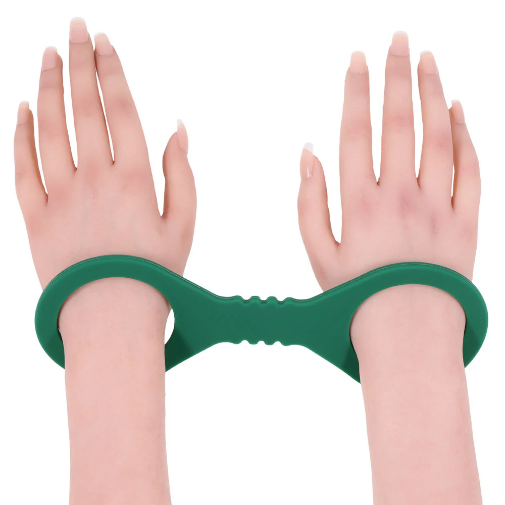 Sex & Mischief Indica Small Silicone Cuffs - Green Small Restraints - Image 3